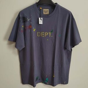Gallery Dept. Dept Logo Hand Painted T-Shirt Navy